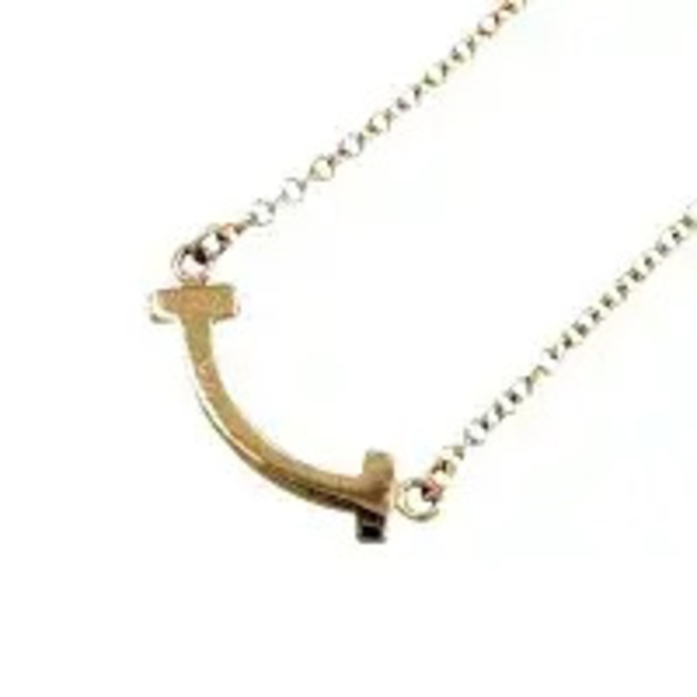 Tiffany Co Tiffany T Smile Pendant Necklace Yellow Gold